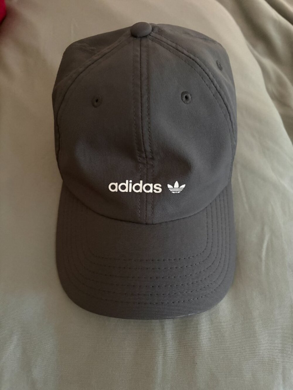 Adidas Originals Grey Trefoil Relaxed Strapback Hat